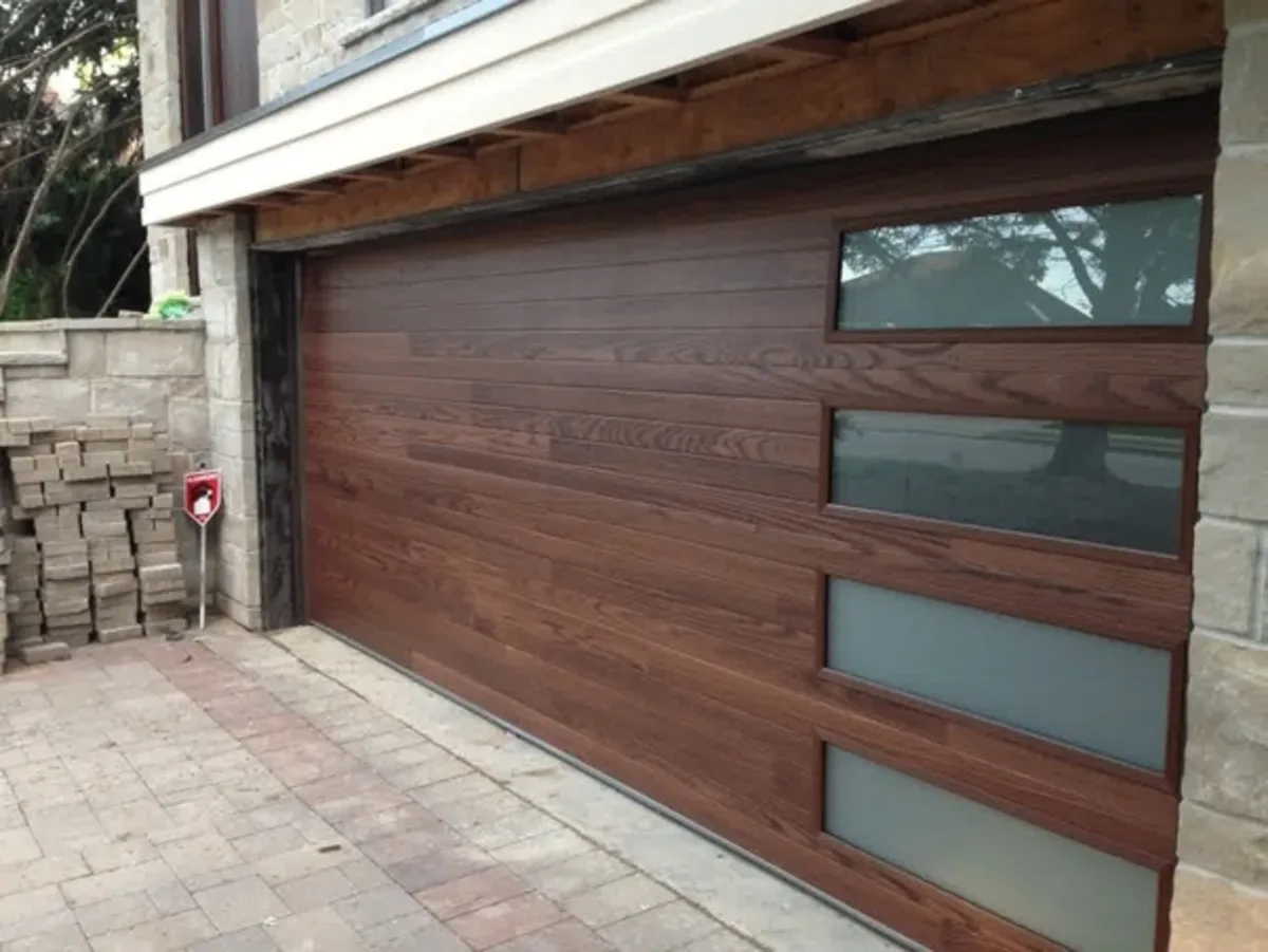 Custom wood garage door installed by G Brothers in Golden, Colorado