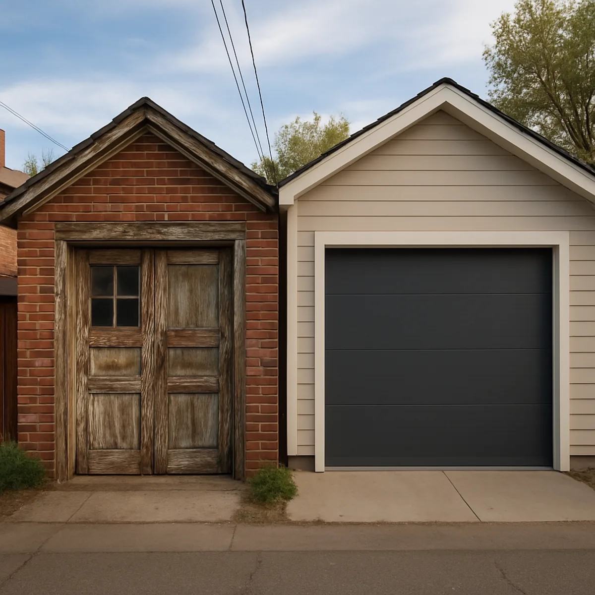 A residential garage door on a Denver-area home